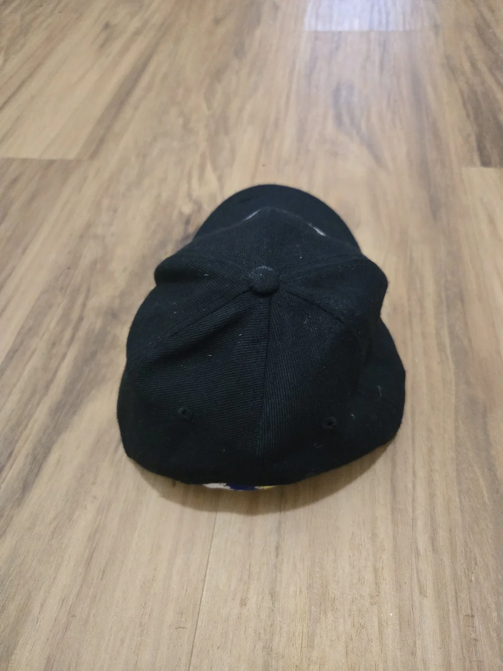 4/$15 Black Baseball Cap with Tan Flag Patch Americana Cabin Vibe